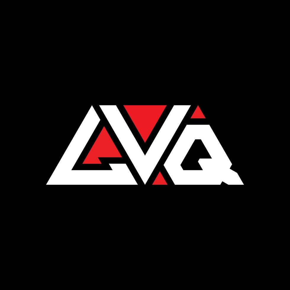 design del logo della lettera del triangolo lvq con forma triangolare. lvq triangolo logo design monogramma. modello di logo vettoriale triangolo lvq con colore rosso. logo triangolare lvq logo semplice, elegante e lussuoso. lvq