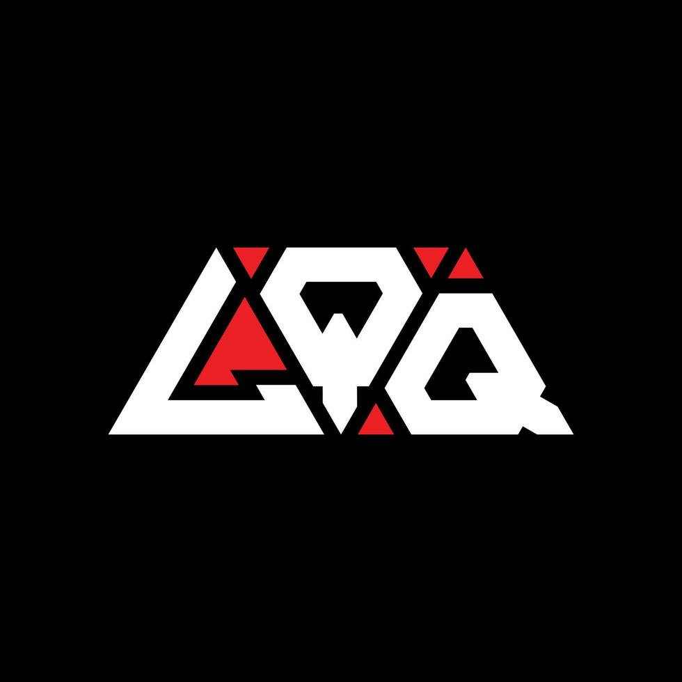 design del logo della lettera del triangolo lqq con forma triangolare. lqq triangolo logo design monogramma. modello di logo vettoriale triangolo lqq con colore rosso. lqq logo triangolare logo semplice, elegante e lussuoso. lqq