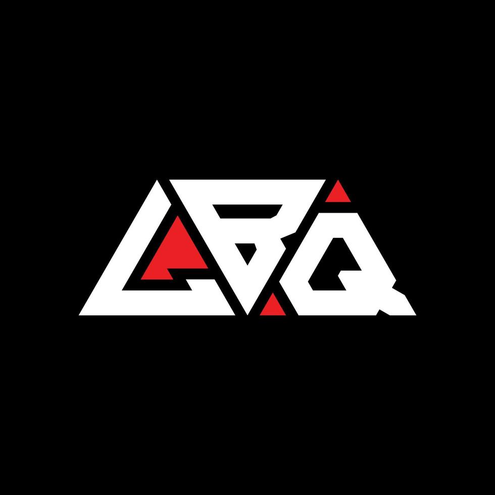lbq triangolo lettera logo design con forma triangolare. lbq triangolo logo design monogramma. modello di logo vettoriale triangolo lbq con colore rosso. lbq logo triangolare logo semplice, elegante e lussuoso. lbq