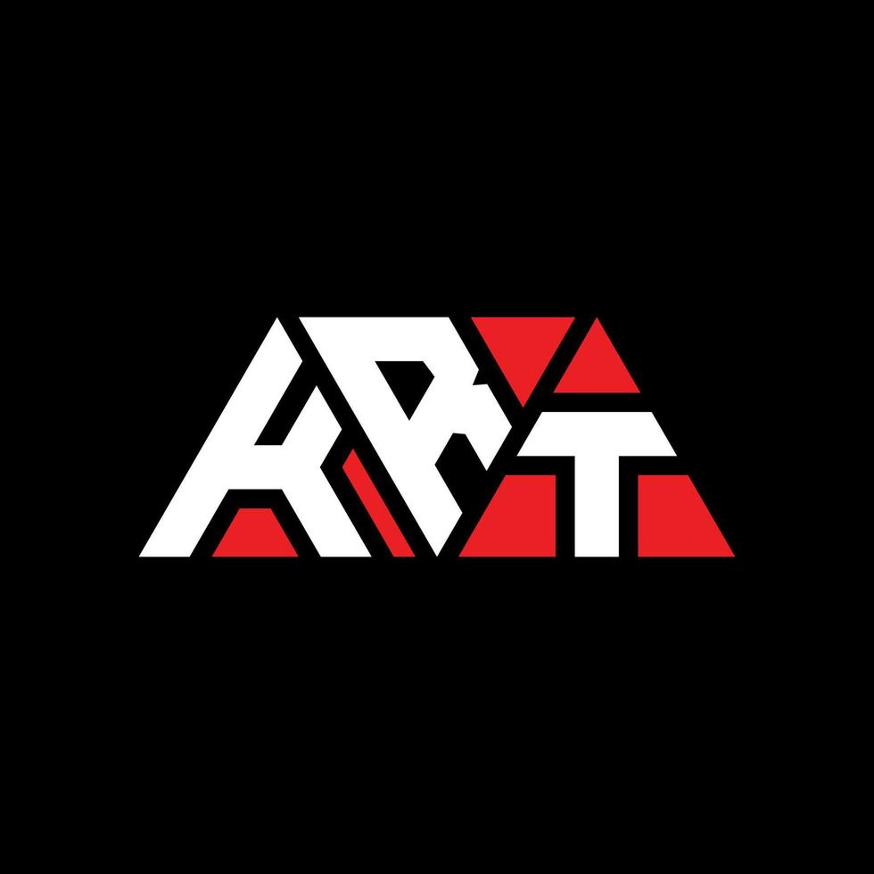design del logo della lettera del triangolo krt con forma triangolare. monogramma di design del logo del triangolo krt. modello di logo vettoriale triangolo krt con colore rosso. logo triangolare krt logo semplice, elegante e lussuoso. krt