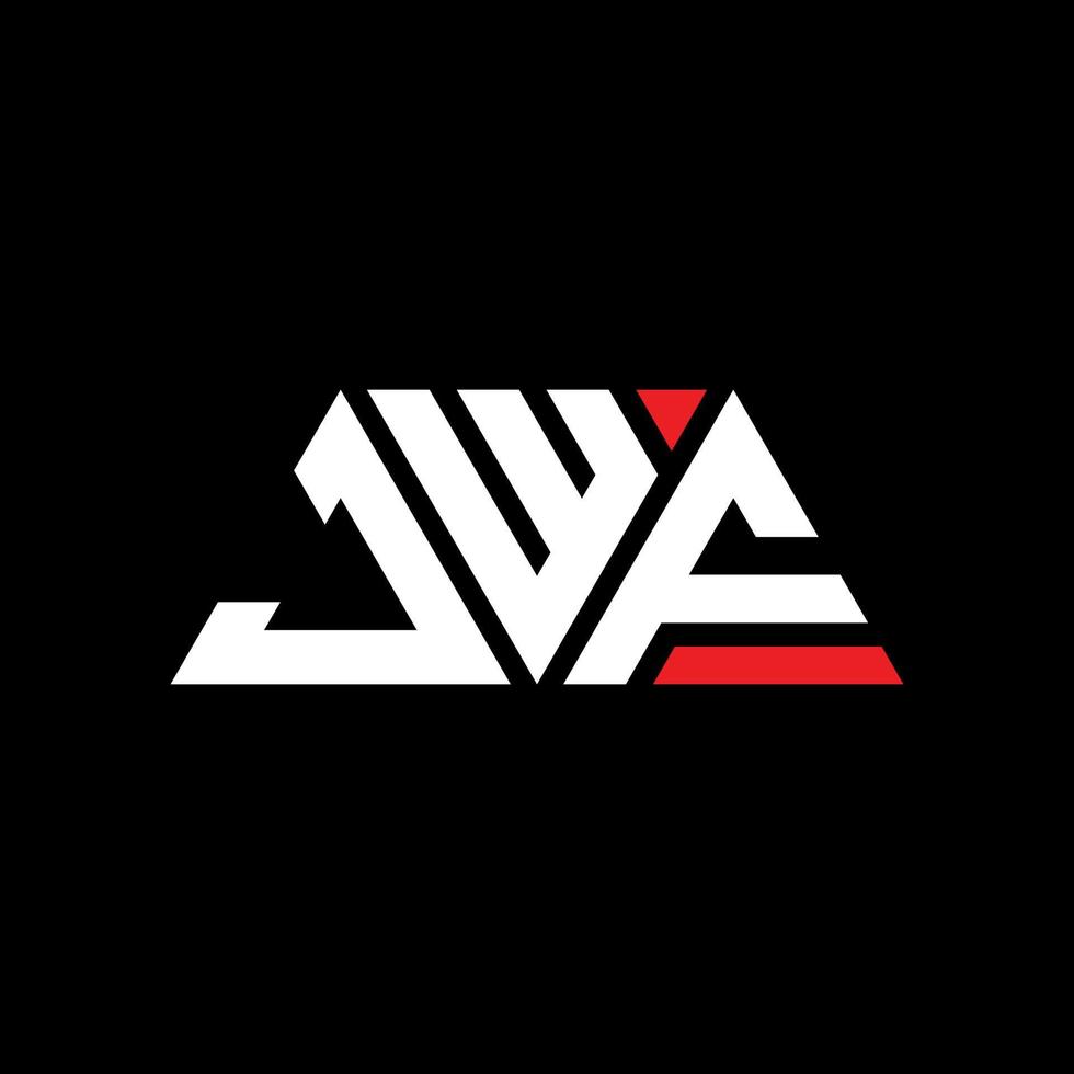 design del logo della lettera triangolare jwf con forma triangolare. monogramma di design del logo del triangolo jwf. modello di logo vettoriale triangolo jwf con colore rosso. logo triangolare jwf logo semplice, elegante e lussuoso. jwf