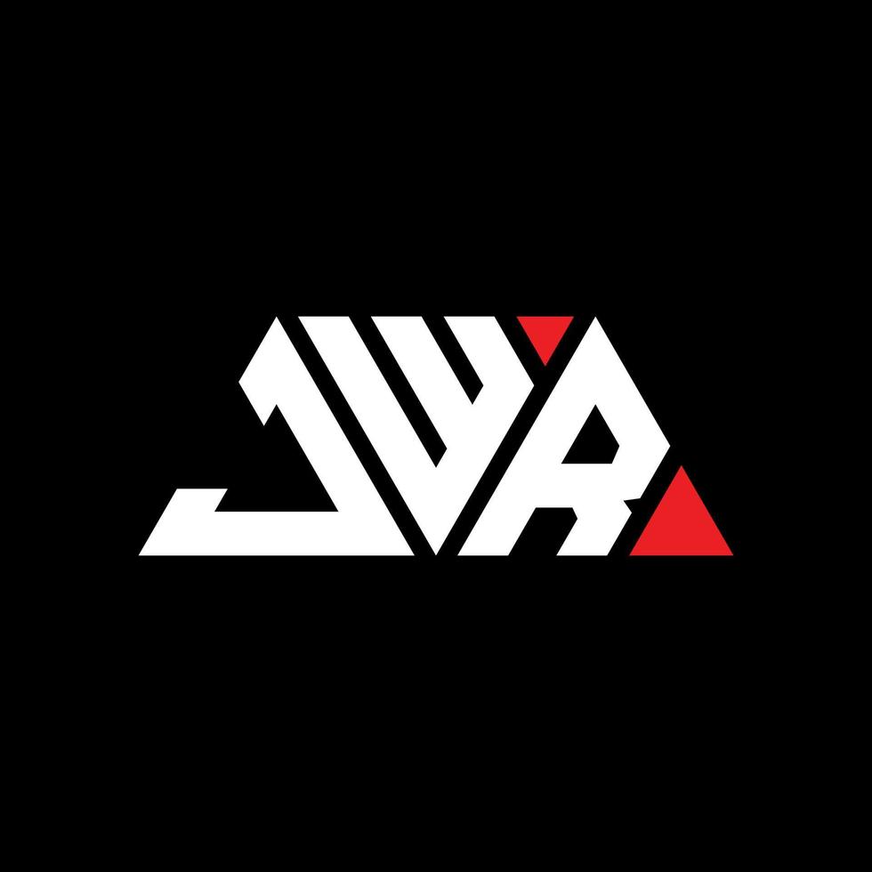 design del logo della lettera del triangolo jwr con forma triangolare. monogramma di design del logo del triangolo jwr. modello di logo vettoriale triangolo jwr con colore rosso. jwr logo triangolare logo semplice, elegante e lussuoso. jwr