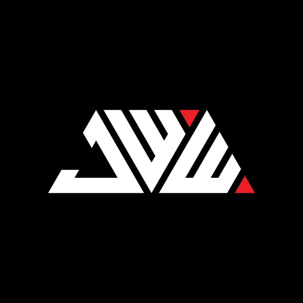 jww triangolo logo design lettera con forma triangolare. monogramma di design del logo del triangolo jww. modello di logo vettoriale triangolo jww con colore rosso. jww logo triangolare logo semplice, elegante e lussuoso. jww