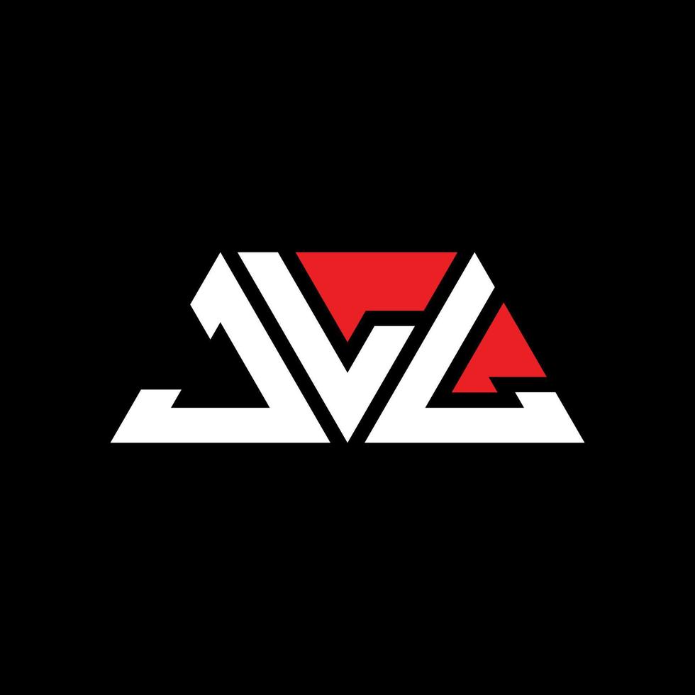 jll triangolo logo design lettera con forma triangolare. monogramma di design del logo del triangolo jll. modello di logo vettoriale triangolo jll con colore rosso. jll logo triangolare logo semplice, elegante e lussuoso. jll