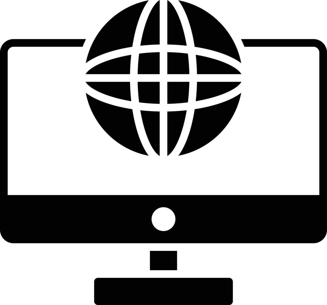 icona del glifo globo lcd vettore