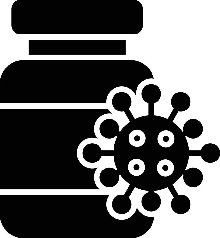 icona del glifo del vaccino vettore