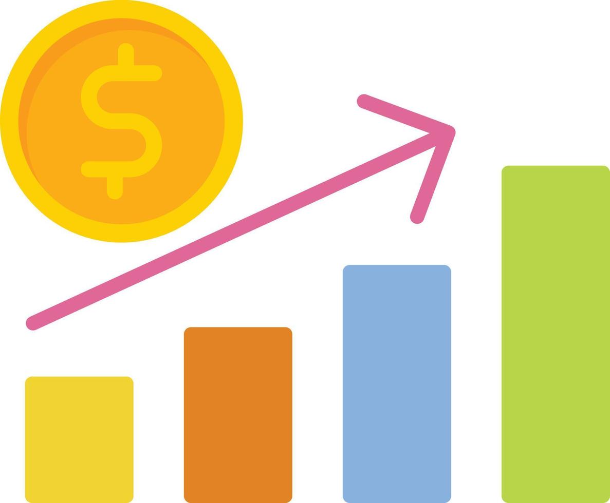 icona piatta di crescita vettore