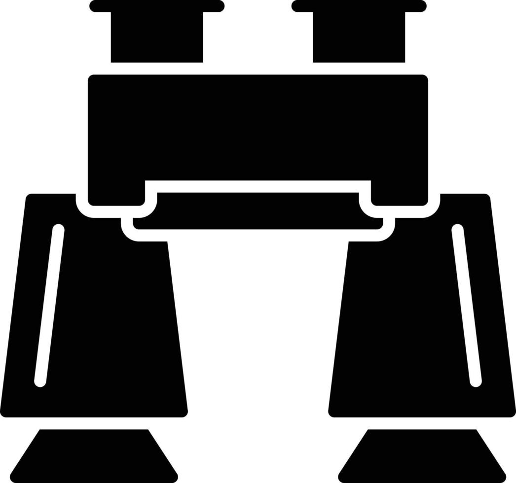 icona del glifo con binocolo vettore