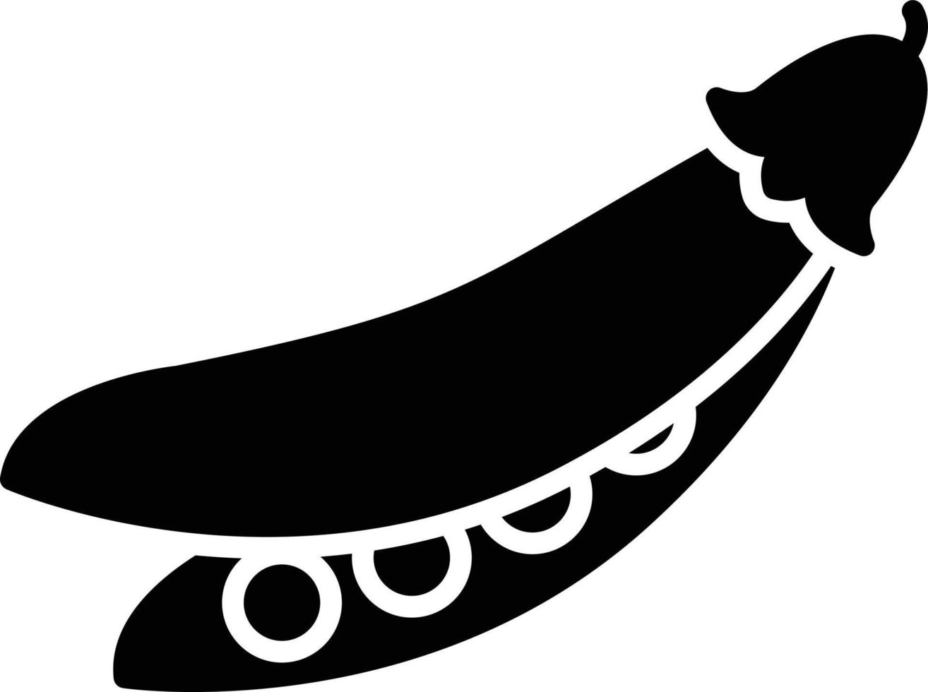 icona del glifo di piselli vettore