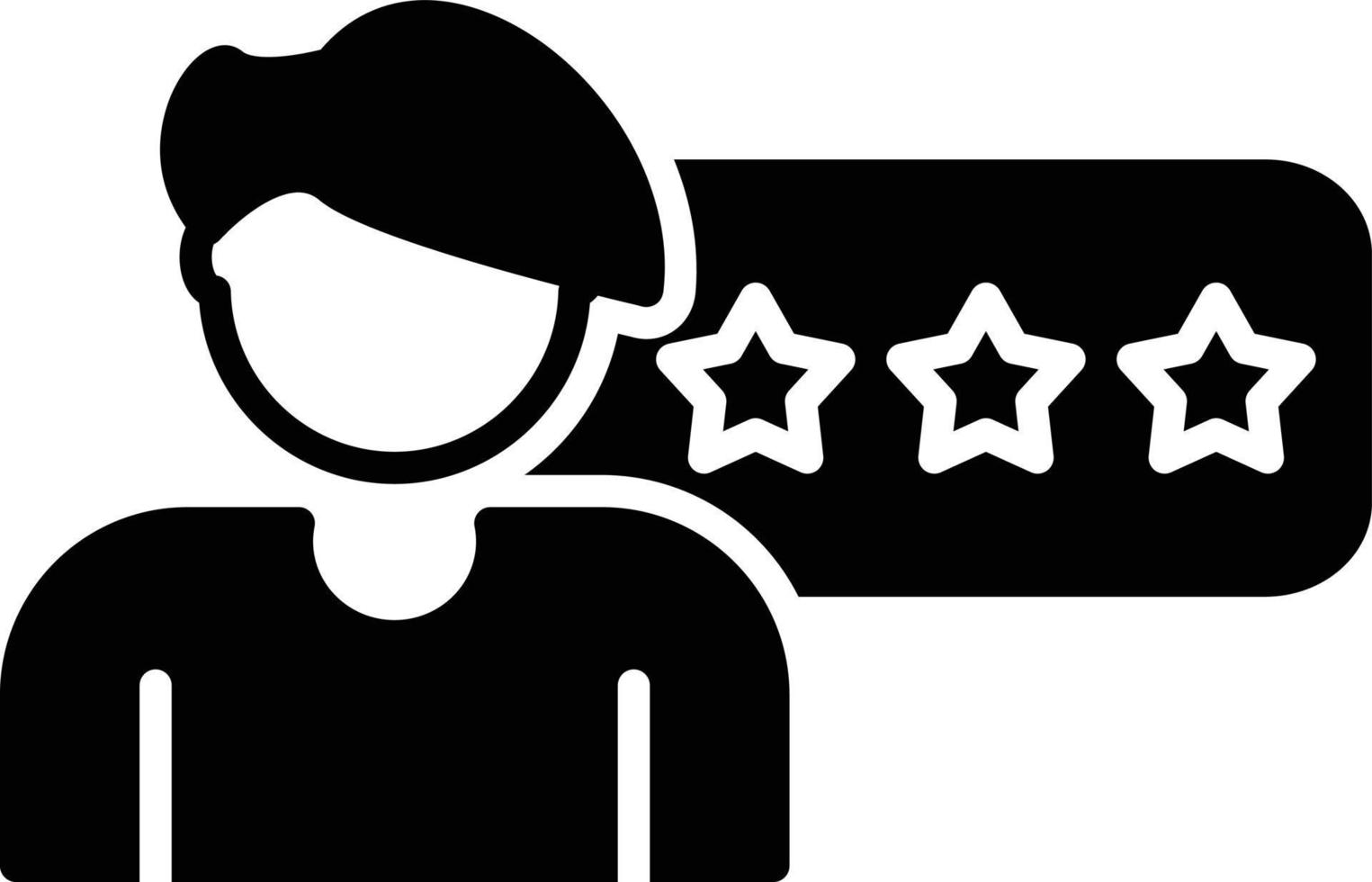 icona del glifo recensione cliente vettore