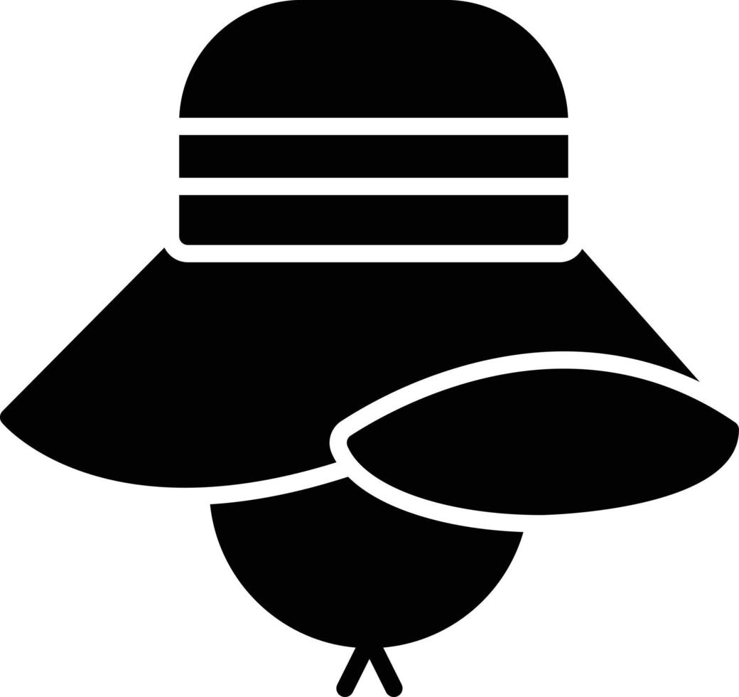 icona del glifo del cappello di pamela vettore