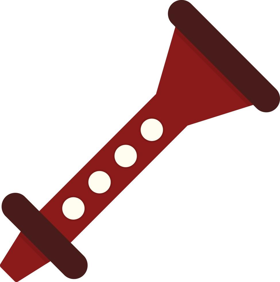 icona piatta del flauto vettore