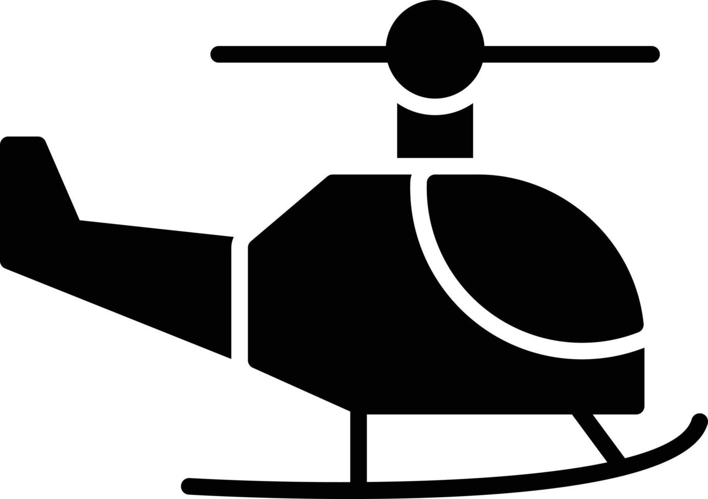 icona del glifo dell'elicottero vettore