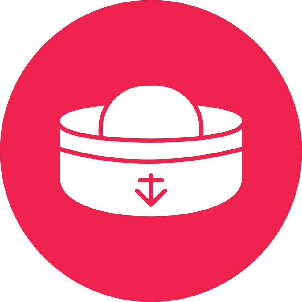 cappello da marinaio glifo cerchio multicolore vettore