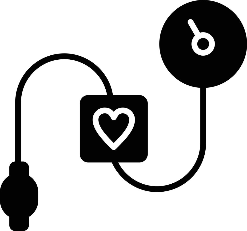 icona del glifo della pressione sanguigna vettore