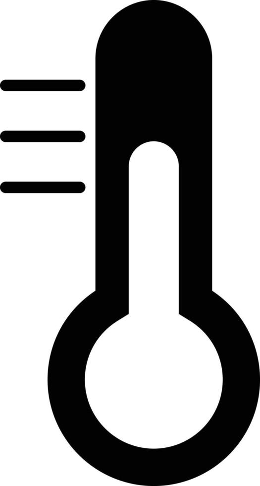 icona del glifo del termometro vettore