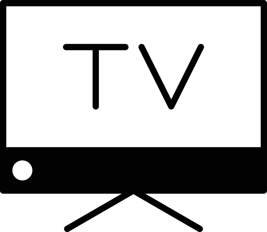 icona del glifo tv vettore