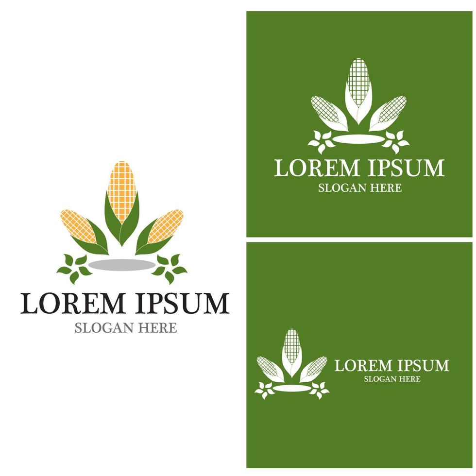 icona di agricoltura di mais e modello vettoriale di simbolo