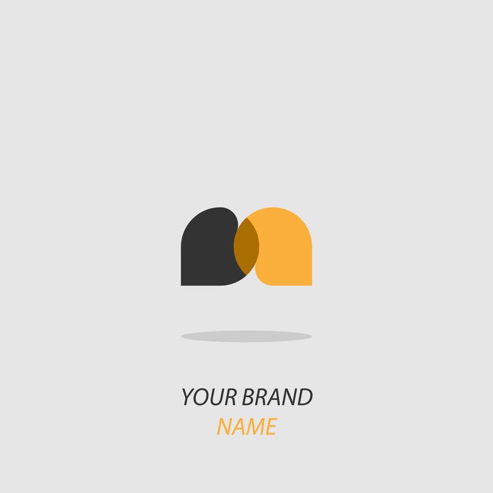 logo icona design indicazioni indirizzo arancione grigio per azienda, trendy lusso semplice ed elegante eps 10 vettore