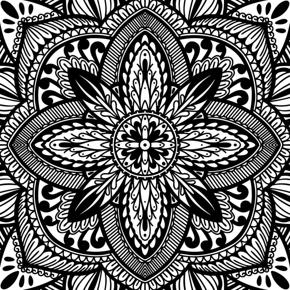 grafico rotondo tradizionale mandala astratto isolato in bianco background.boho forma indiana.stile etnico orientale. vettore