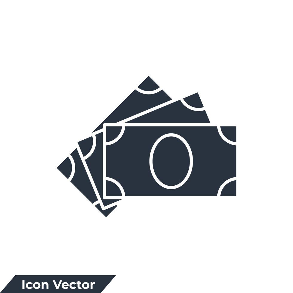 illustrazione vettoriale del logo dell'icona dei soldi. modello di simbolo di finanza per la raccolta di grafica e web design