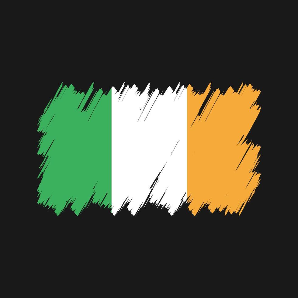 vettore della spazzola della bandiera dell'irlanda. bandiera nazionale