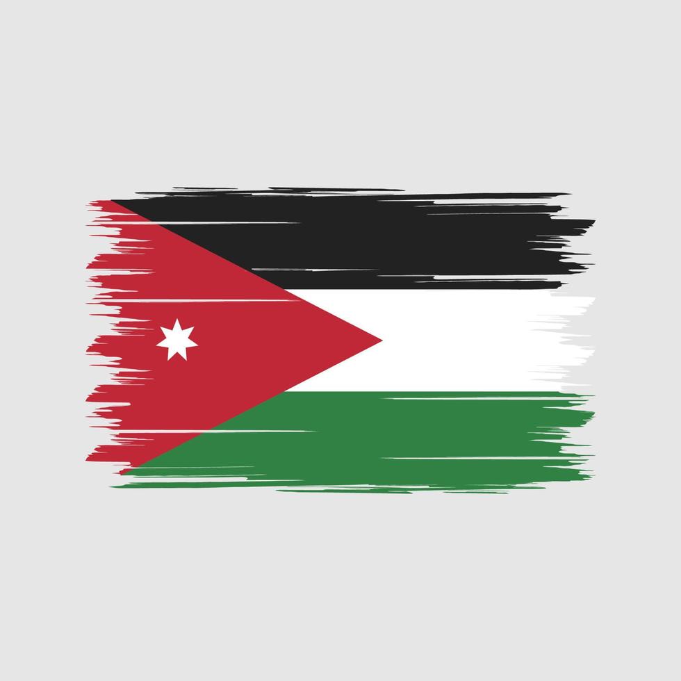 spazzola della bandiera della giordania. bandiera nazionale vettore