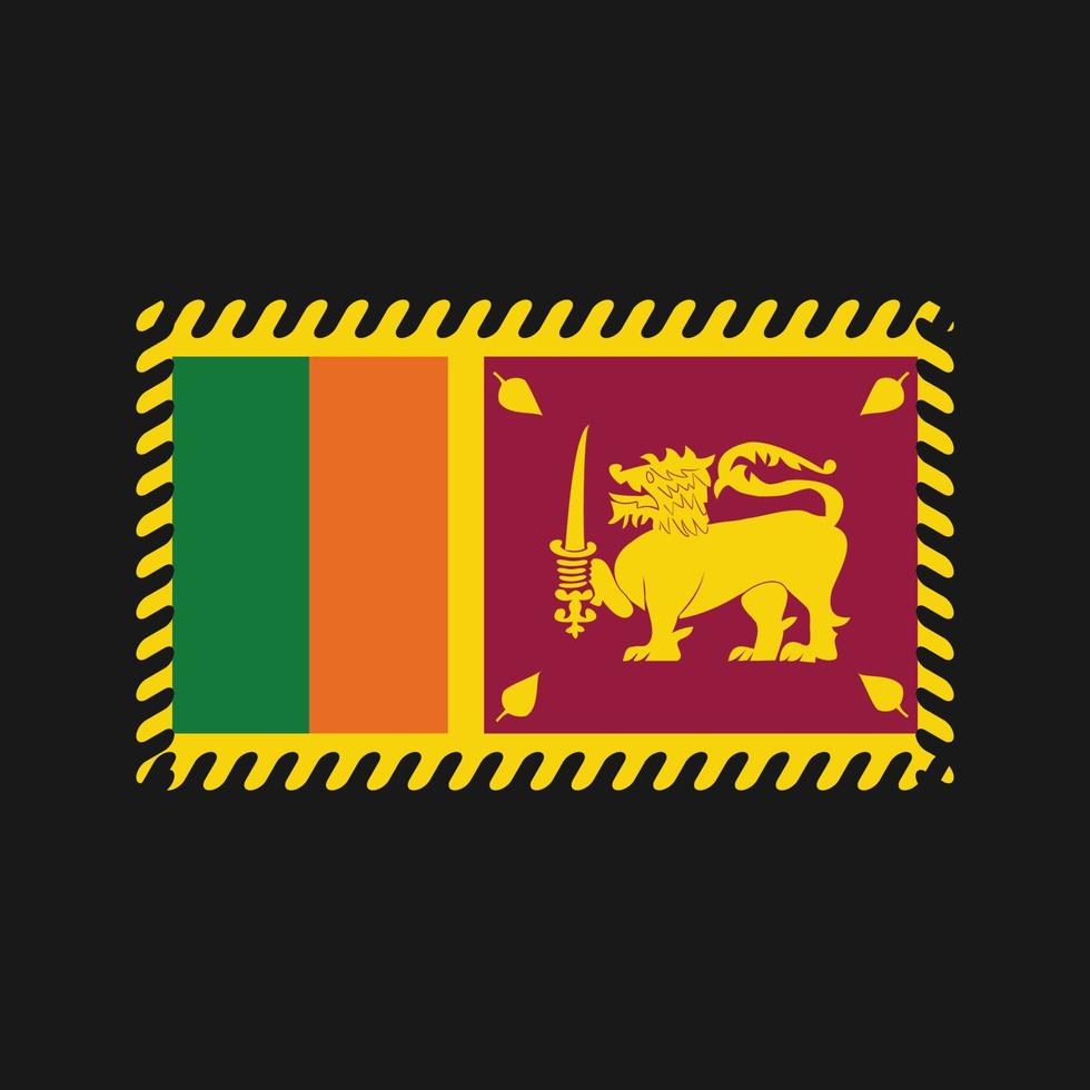 vettore di bandiera dello sri lanka. bandiera nazionale