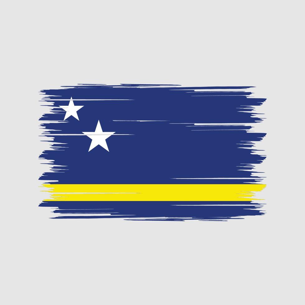 pennello bandiera curacao. bandiera nazionale vettore
