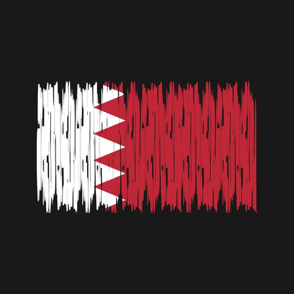 pennellate di bandiera del bahrain. bandiera nazionale vettore
