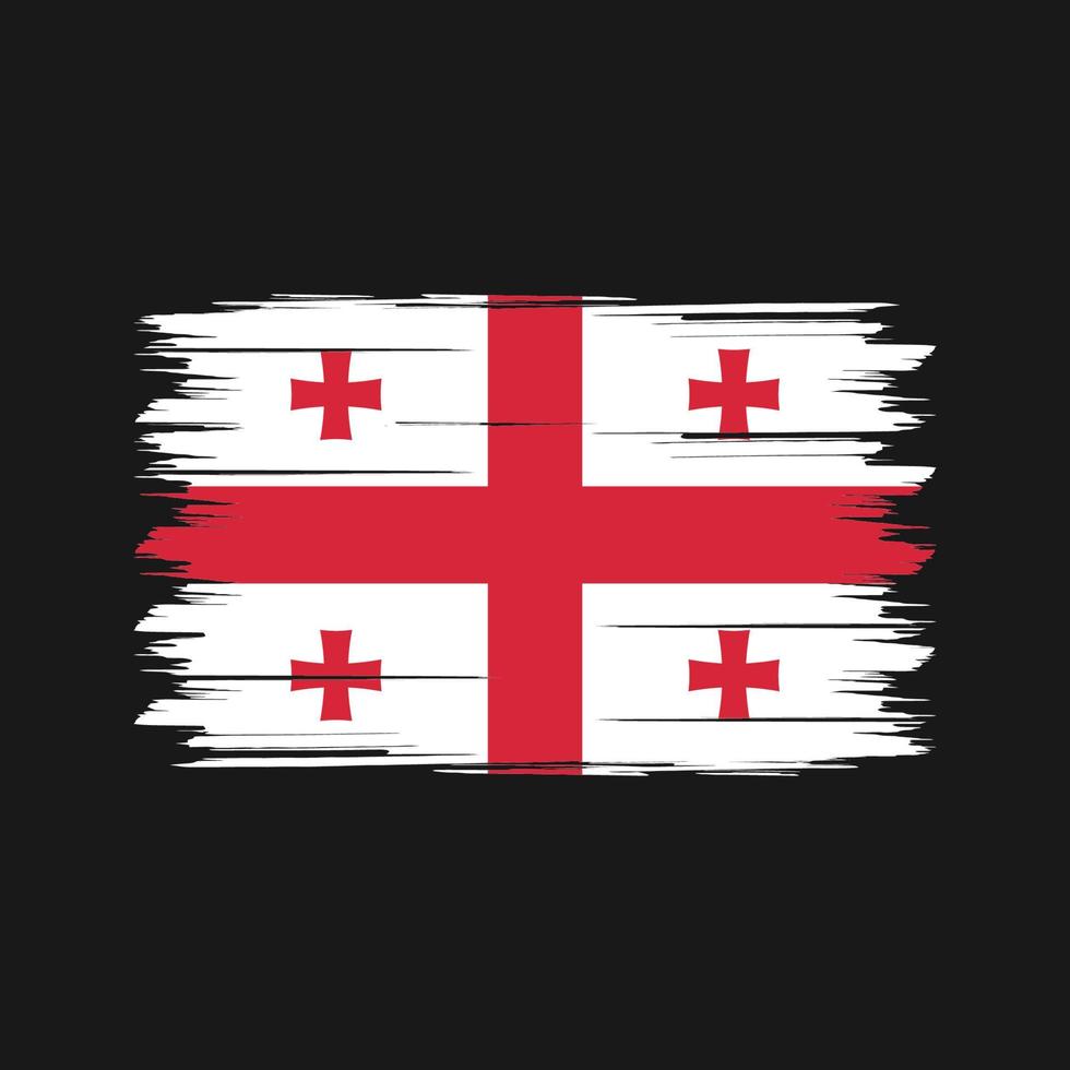 pennello bandiera georgia. bandiera nazionale vettore