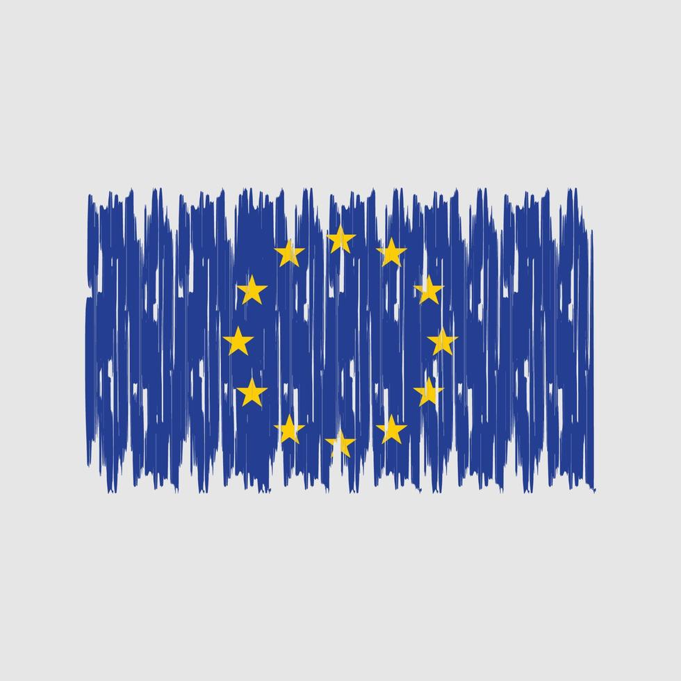 pennellate di bandiera europea. bandiera nazionale vettore