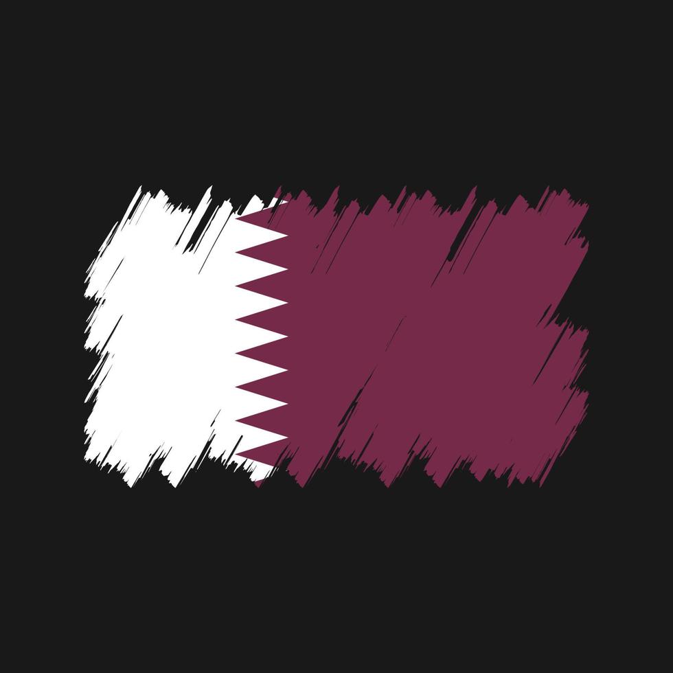 vettore della spazzola della bandiera del qatar. bandiera nazionale