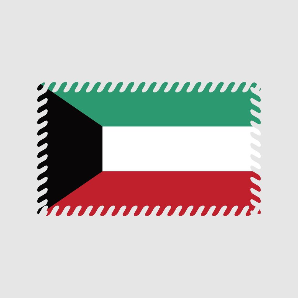 vettore di bandiera del kuwait. bandiera nazionale