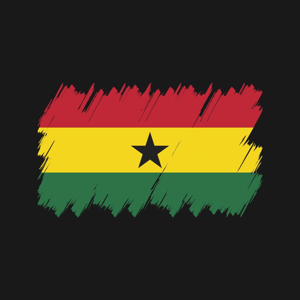 vettore della spazzola della bandiera del ghana. bandiera nazionale
