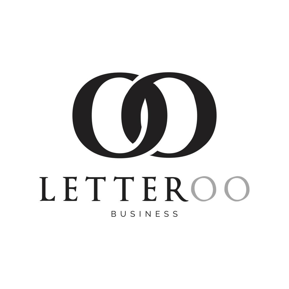 lettera iniziale oo icona logo design ispirazione vettore