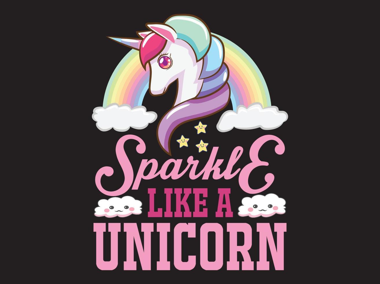 file vettoriale di design t-shirt unicorno