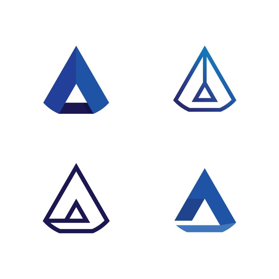 un modello di logo lettera, carattere a, logo a, design a vettore