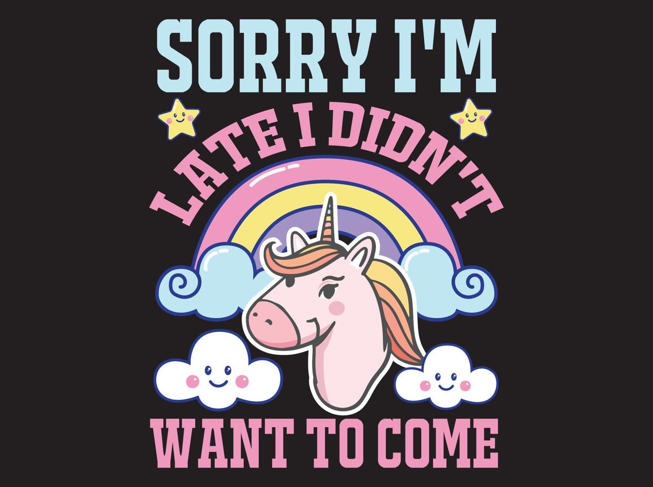 file vettoriale di design t-shirt unicorno