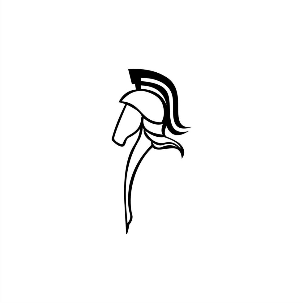 disegno del logo del cavallo. vettore di ispirazione per il design del logo del re cavallo