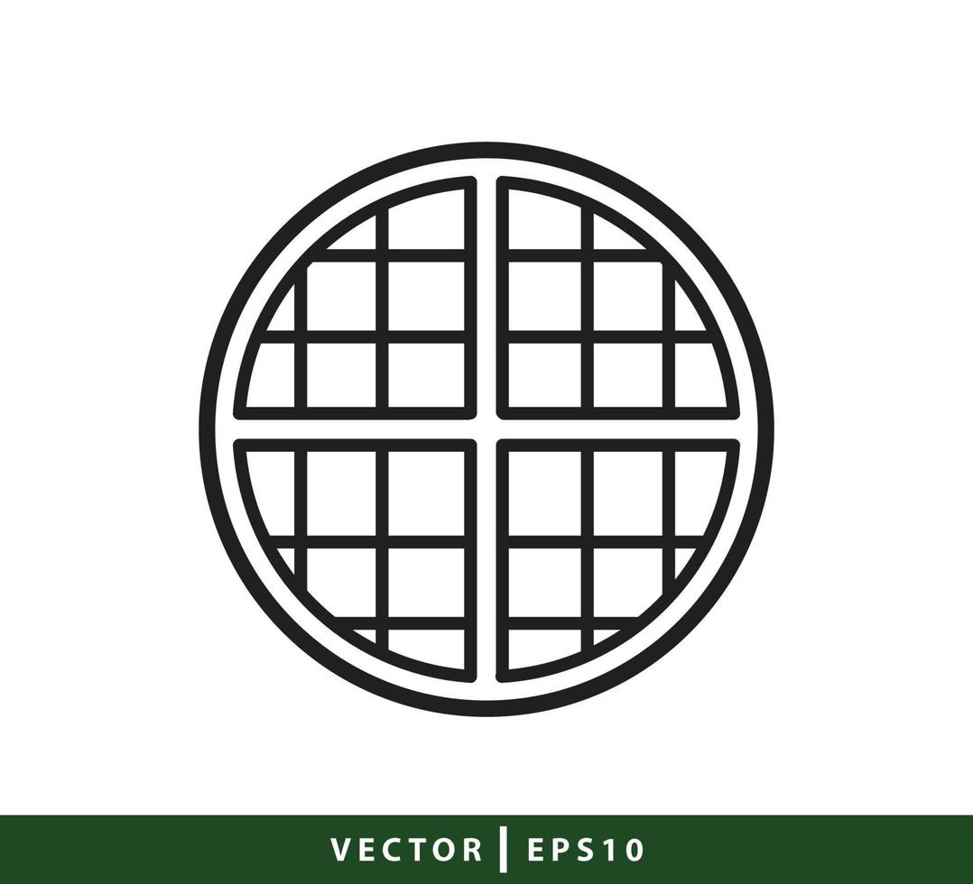 modello di progettazione logo vettoriale icona cibo waffle