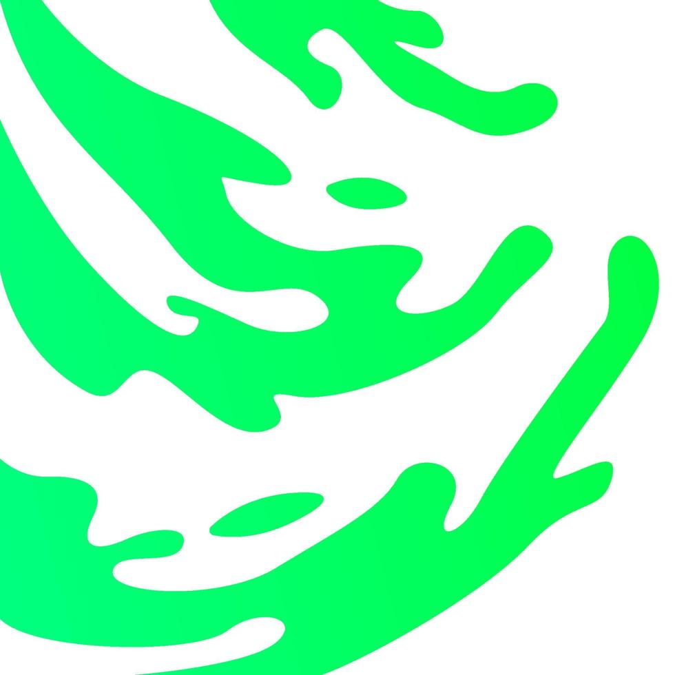 vettore sfondo ondulato verde, astratto sfumato liquido, elemento di design ondulato, elemento di design grafico fluido forma vettore, onde, acqua, spruzzi d'acqua, onda a vortice