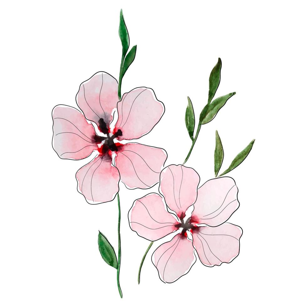 illustrazione vettoriale di un fiore decorativo.