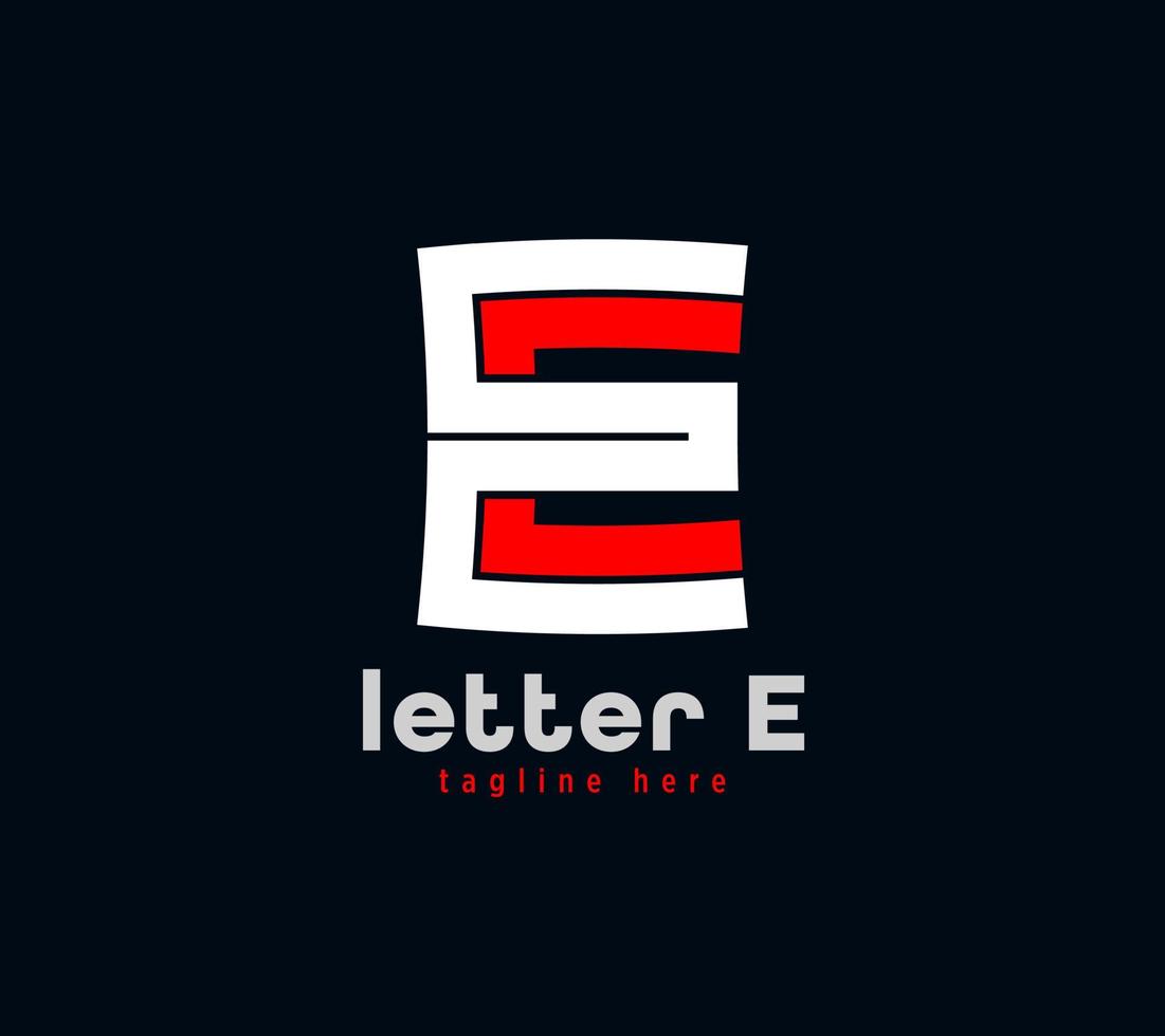 disegno del logo della lettera e. serie speciale unica. illustrazione vettoriale del modello di design minimale creativo