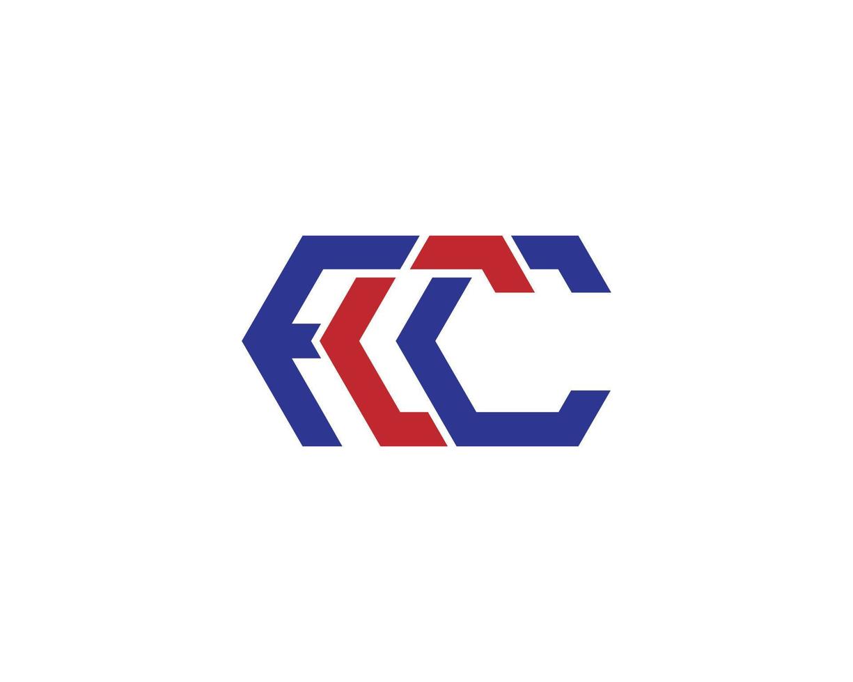 lettera fcc semplice logo creativo icona disegno vettoriale simbolo illustrazione.
