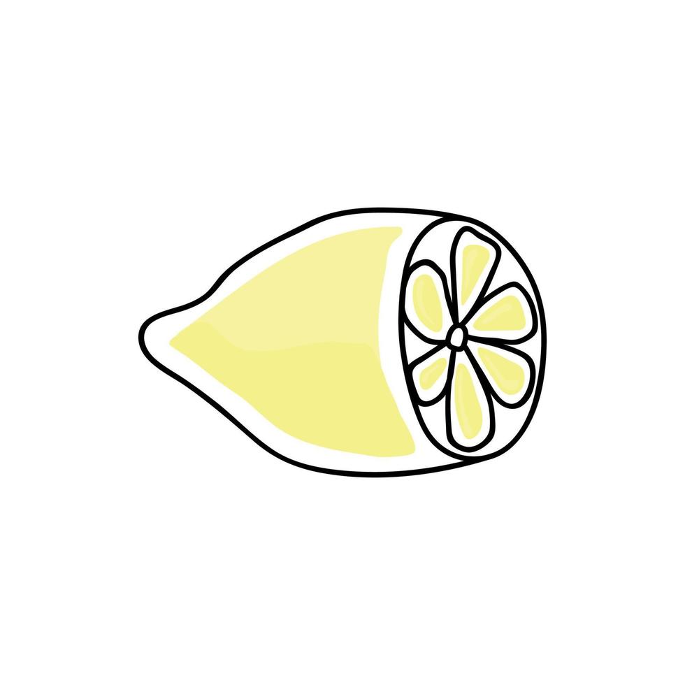 limone in stile doodle vettore