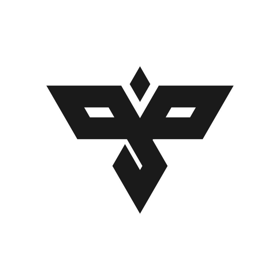design con logo monogramma doppia p vettore