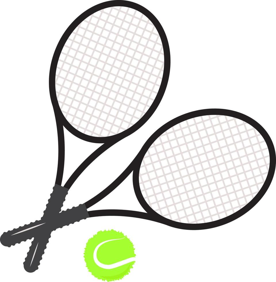 racchetta da tennis con l'icona della pallina da tennis vettore