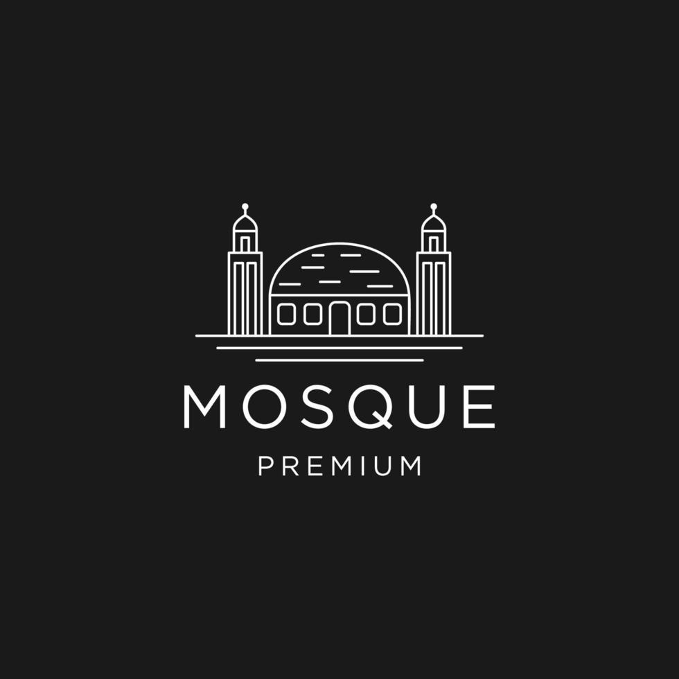 Moschea logo modello disegno vettoriale, emblema, concept design, simbolo creativo vettore