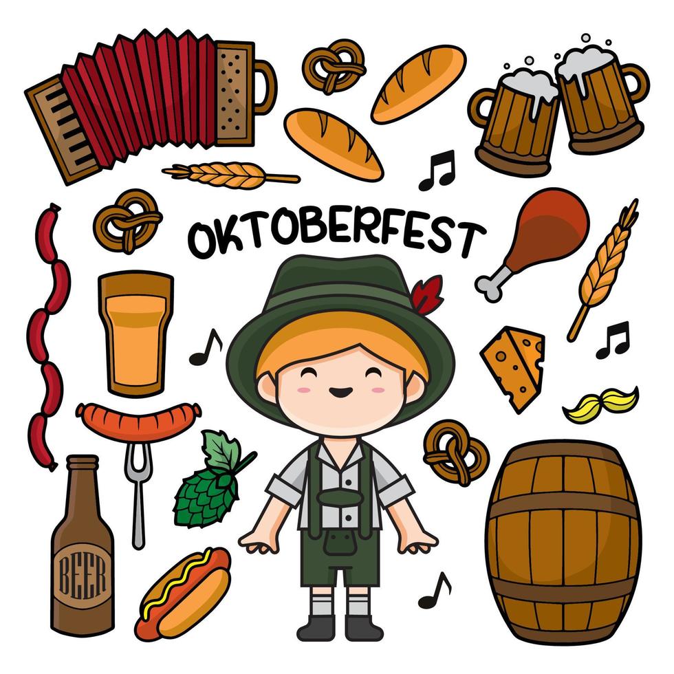 vettore di doodle dell'oktoberfest